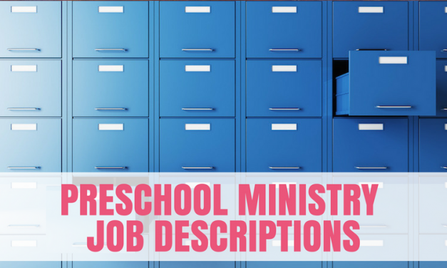 Preschool Ministry Job Descriptions